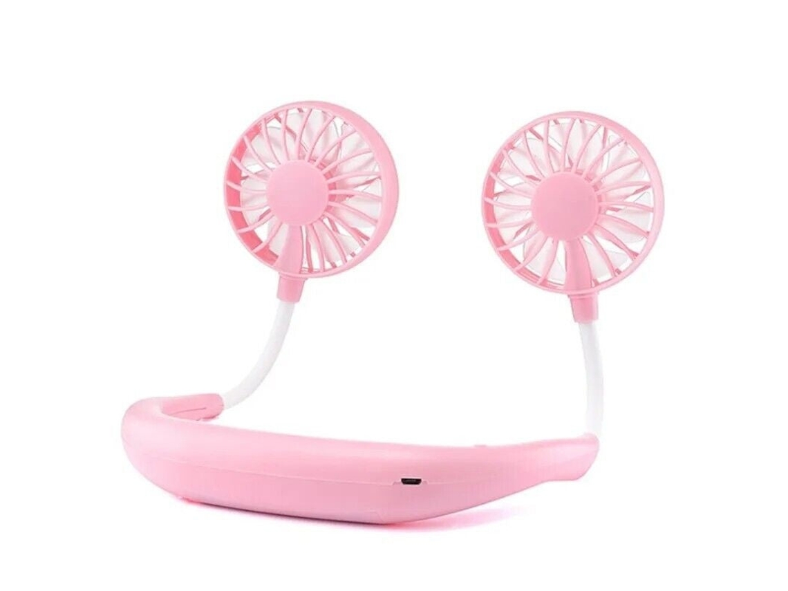 Wowgo Cuello Fan, Mini Usb Fan De Manos Libres Bnf02w, Rosa (Nuevo No Precintado)