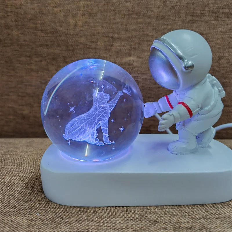 Bola De Cristal Creativa, Luz Nocturna Led, Interfaz Usb, Regalo Para Niños, Decoración Del Hogar