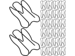 Clips De Papel De Metal Negro Con Dientes, 150 Unidades