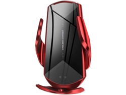 Cargador Carro Sem Fixação Sensor Qi Ventilação Carregamento YIZHOOD Rojo