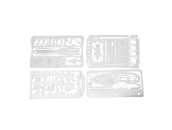 Cartão De Pesca Sobrevivência Inox 4pcs