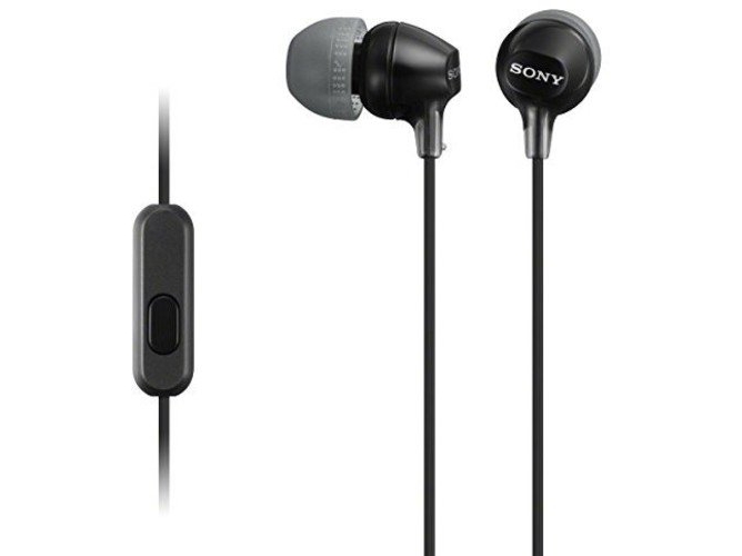 Auriculares con Cable SONY MDREX15AP (In Ear - Negro)