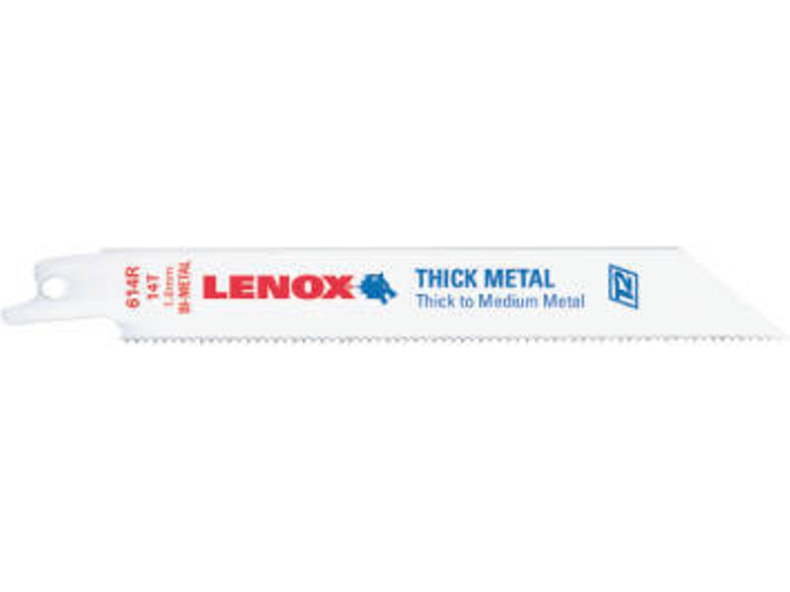 Hojas De Sierra LENOX S De Reciprocrating De Corte De Metal (614R152x19x0.9 14Tpi - Pack De5)