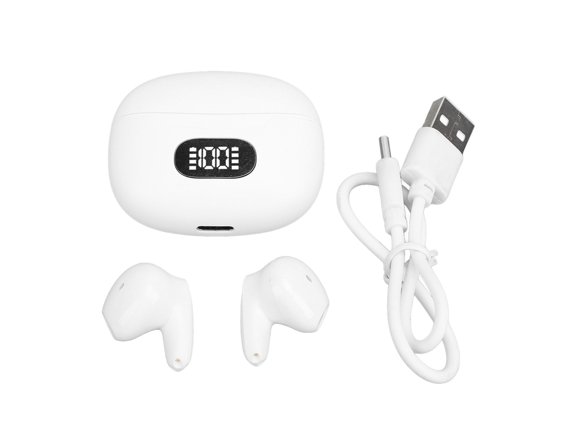 Auriculares Ats con traductor simultáneo y sonido estéreo para estudio y viajes, traductor sin conexión, color blanco.