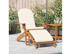 Silla de jardín Adirondack con reposapiés de acacia maciza, Dkd Home Decor