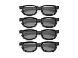 Gafas 3D polarizadas pasivas 2026dn (4 unidades) para TV 3D, cines y juegos con montura Qxc Vq163r. Ligeras y ecológicas.