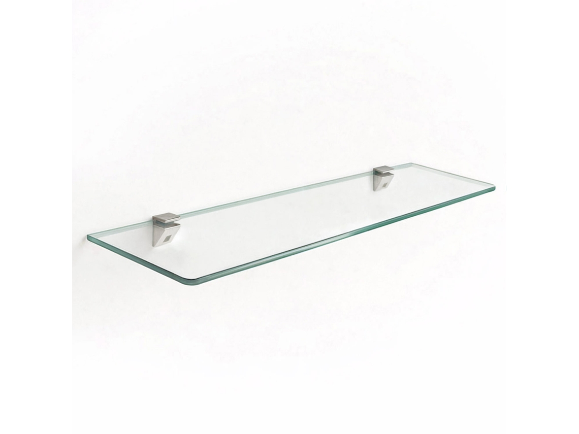 Estante de pared de vidrio templado 45x13 cm transparente Espelharte