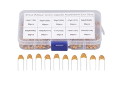 Kit De 300 Condensadores Cerámicos Monolíticos (de 10 Pf A 100 Nf) Para Proyectos Electrónicos De Bricolaje.