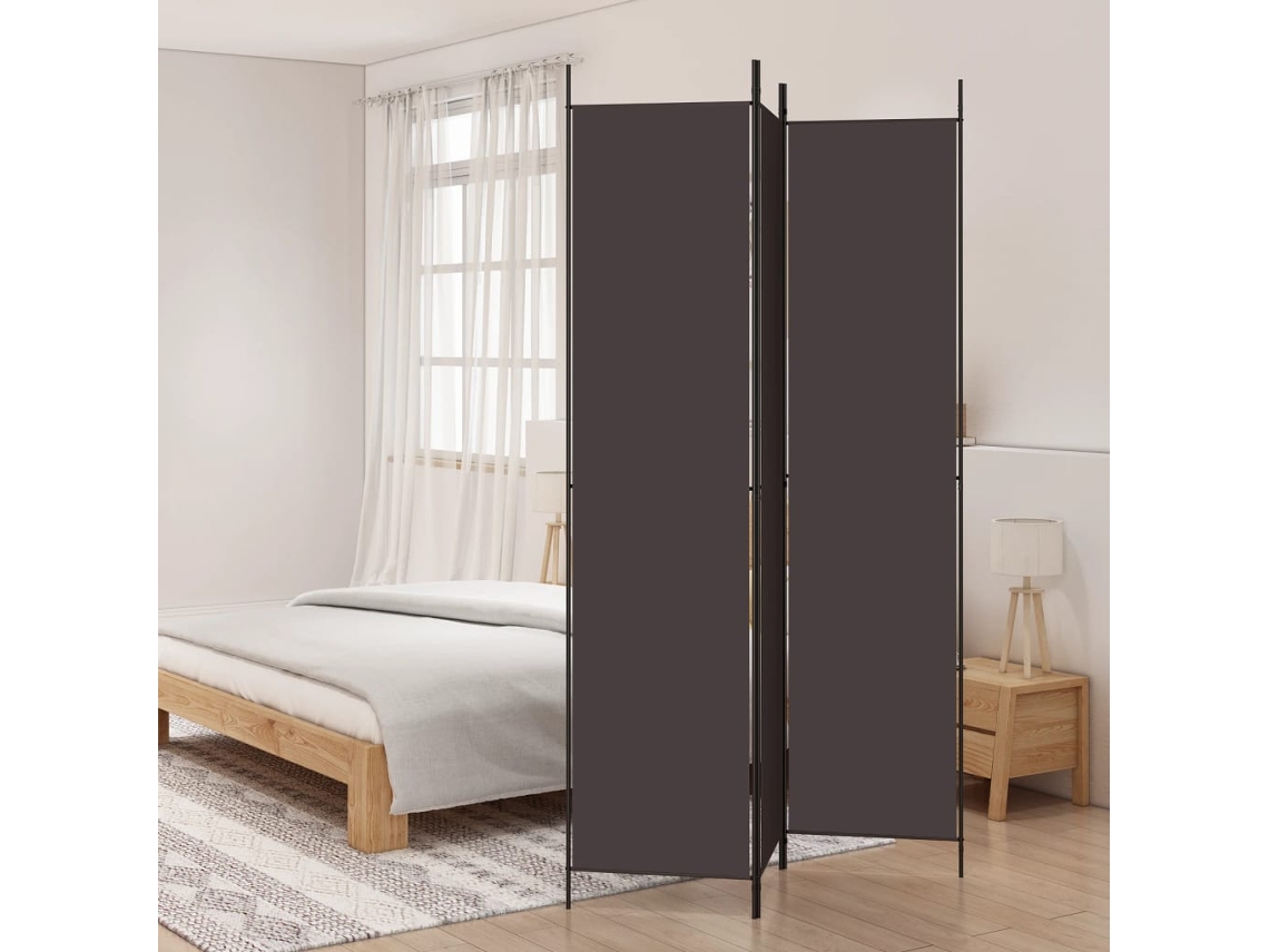 Separador LOVELY HOME con 3 Paneles (Tela - Marrón - 150 x 220 cm)