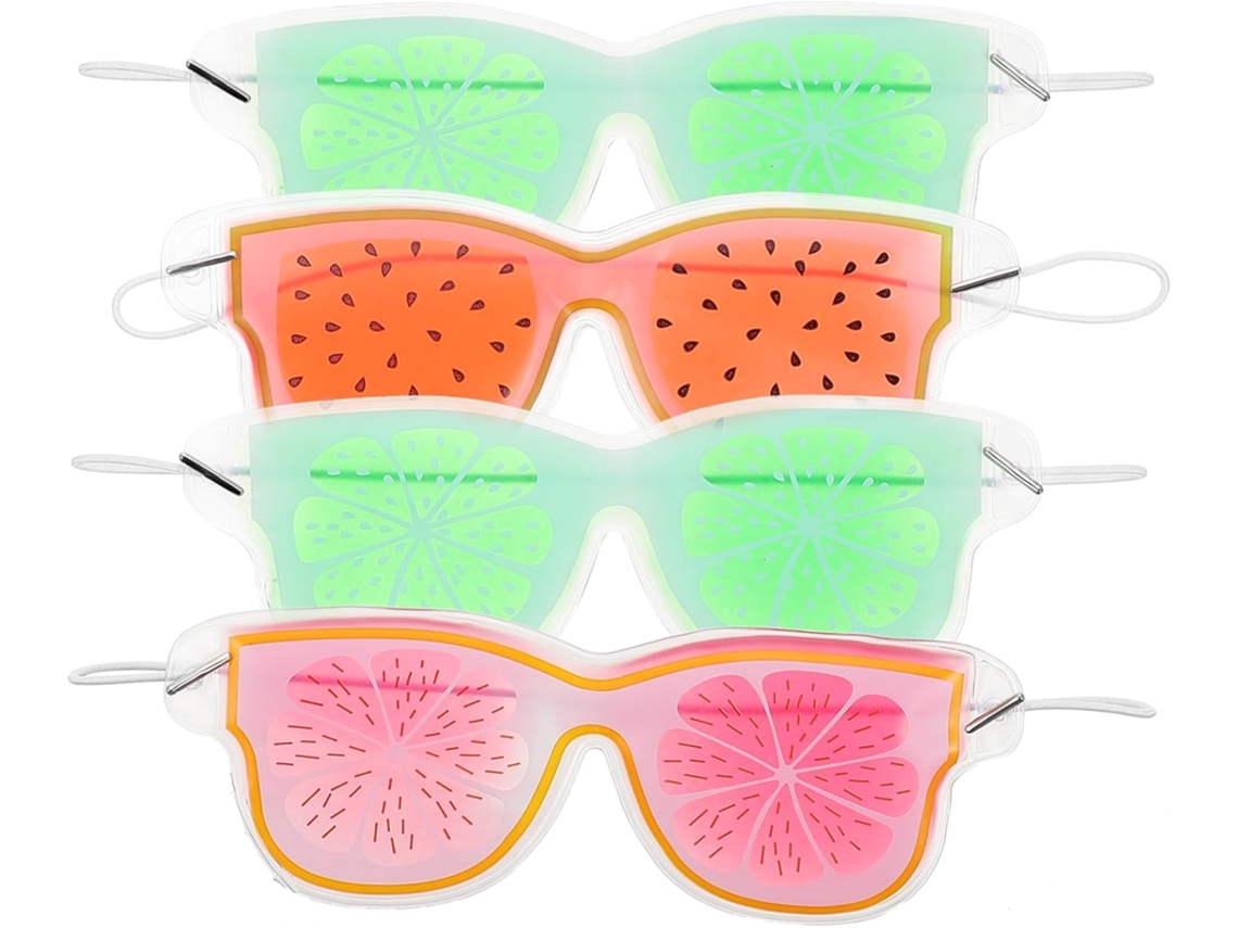 Mascarilla refrescante para ojos, paquete de 4 unidades.