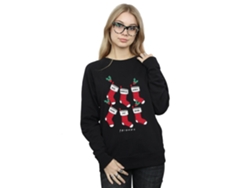 Sudadera navideña con calcetines y amigos para mujer de Hengjian