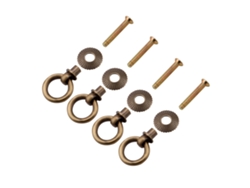 4 Anillas De Bronce Vintage Para Estuches De Cosméticos, Joyeros Y Muebles.