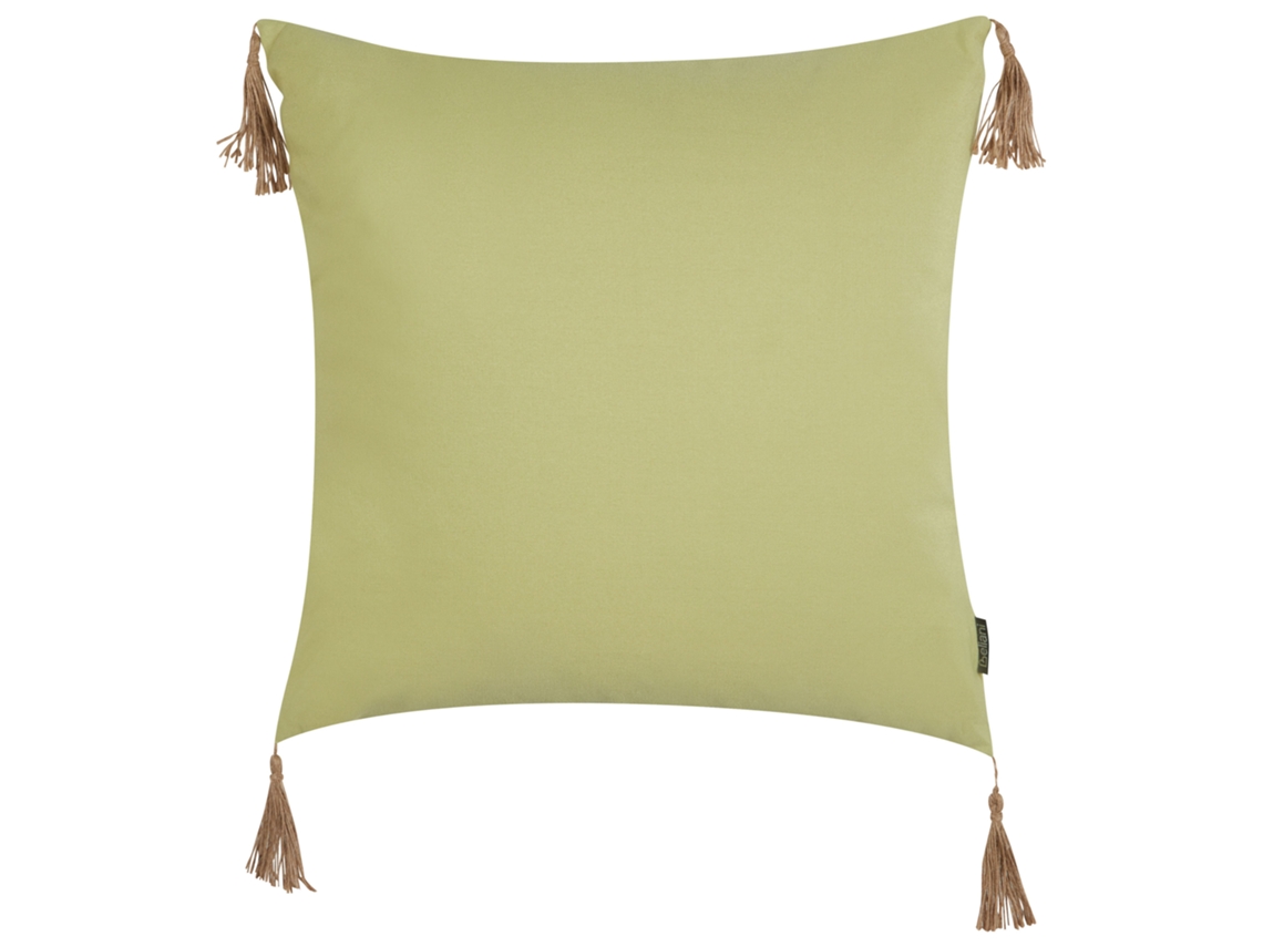 Cojín decorativo con borlas BELIANI Chmistar de Poliéster Verde 45x45x12