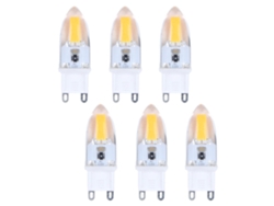 Rebe-6pcs Bombilla Led Cob G9 500lm Para Lámpara De Techo Y Pared Silicona Dormitorio Oficina 220v
