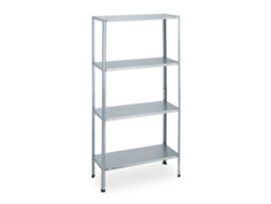 Relaxdays Estantería Metálica 147,5 X 75,5 X 30,5 Cm Set De 2, 160 Kg, Acero Galvanizado, Estante Para Sótano, Plateado
