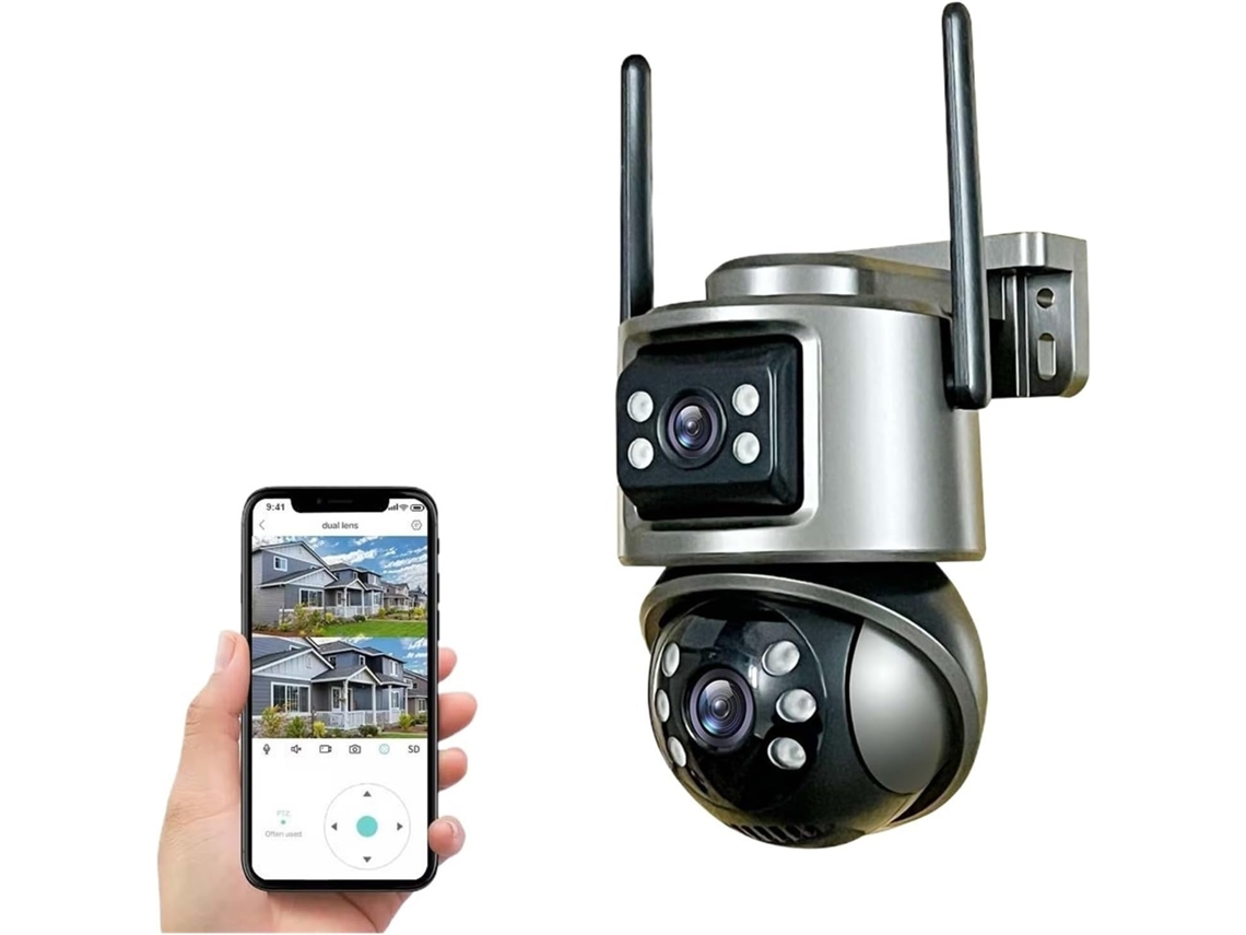 Cámara Ip De Seguridad Inalámbrica Para Exteriores 4k Ptz De 8mp Con Wi-fi, Doble