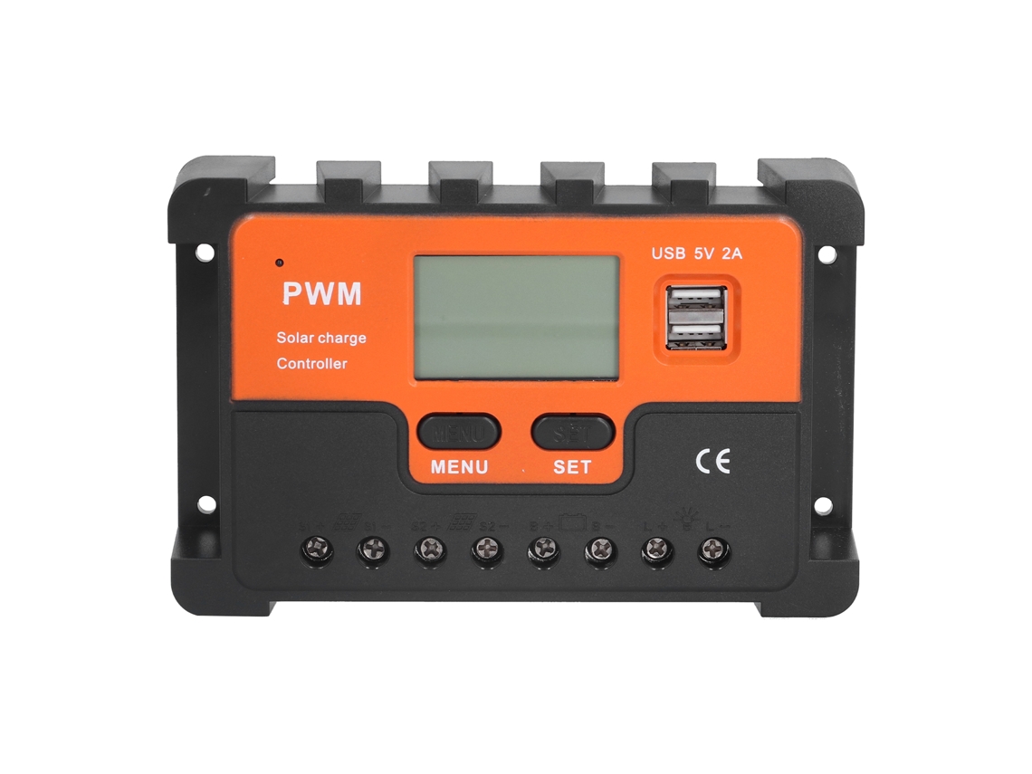Controlador De Carga Solar De 12v/24v 30a Con Usb Y Pantalla Lcd, Protección De Circuito