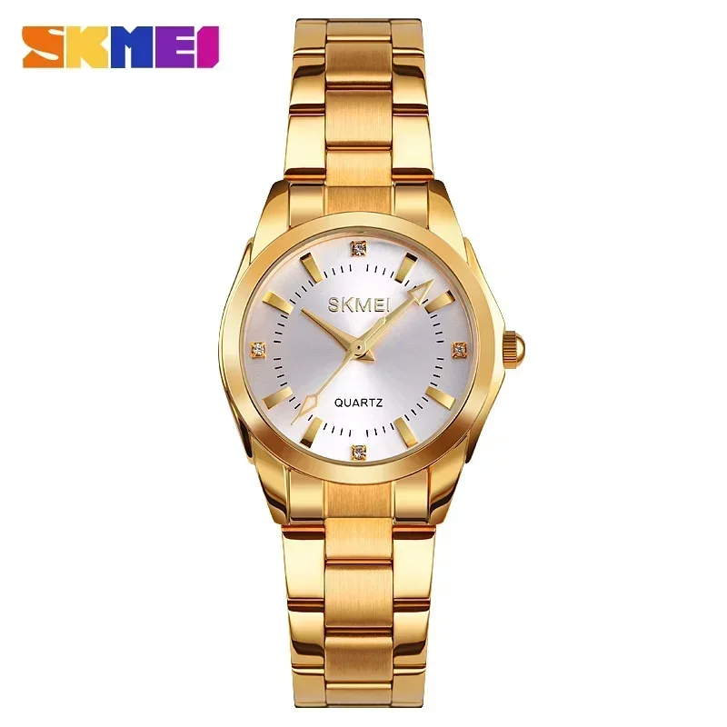 Reloj De Pulsera Delgado Para Mujer (dorado), Elegante Y Sencillo, De Cuarzo.
