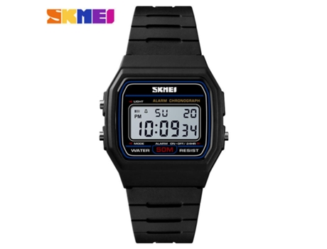Relojes deportivos al aire libre Hombres Mujeres Reloj de pulsera electrónico LED resistente al agua para estudiantes-Máquina blanca y negra LUUCOZK