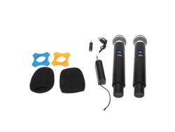 Sistema De Microfone Sem Fio Profissional 2 Mãos Dinâmico Cordless Para Karaokê Igreja Cantar
