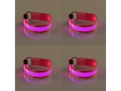 Cinturones De Seguridad Para Patas De Caballo Con Luz Led Para Montar De Noche Y Deportes Al Aire Libre, Color Rosa (cn)