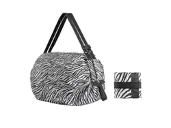 Bolso de playa con compartimentos ligeros para la compra, funda de transporte plegable de nailon en color negro.