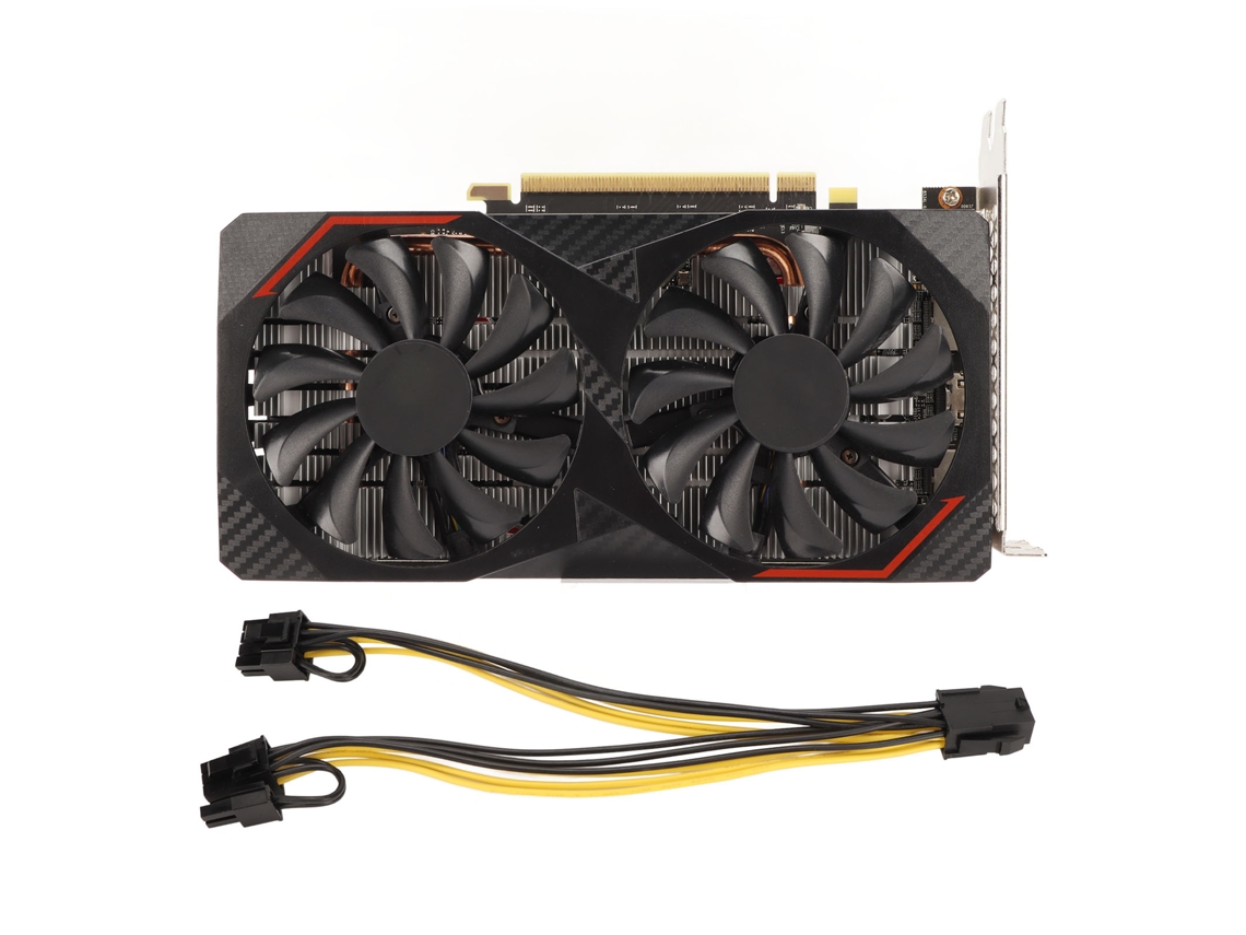 Tarjeta De Vídeo Gaming 8gb Gddr6 2044mhz Dual Fan Para Computadora De Escritorio Luz Dourada