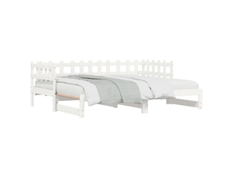 Sofá Cama VIDAXL Blanco Madera (193.5x184x68.5 cm)
