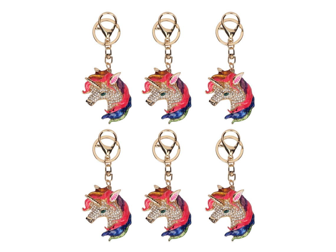 6 Llaveros Con Forma De Animal Con Diamantes De Imitación, Colgantes Decorativos Para Bolsos Y Mochilas Yskjfd9