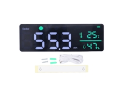 Sonómetro De 30-130 Dba Con Pantalla Led, Termómetro E Higrómetro - Detector De Ruido Preciso