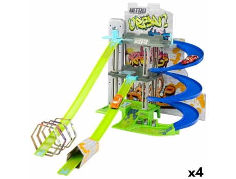 Garaje Parking SPEED & GO con Vehículos 3 niveles 50 x 50 x 72 cm (Edad Mínima Recomendada: 3 años - 4 unidades)