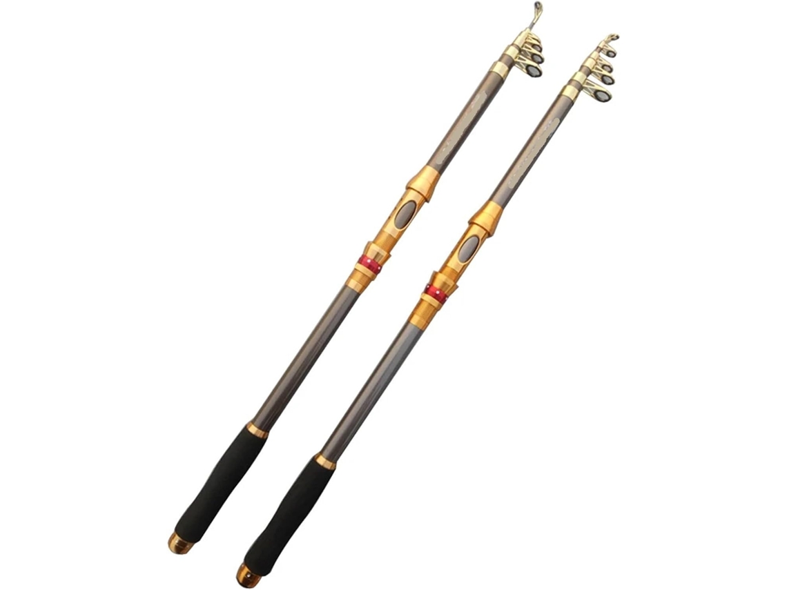 Caña De Pescar Telescópica Profesional Fibra Carbono 2,1 A 3,6 M, Accesorio Portátil Para Spinning, Ideal V...