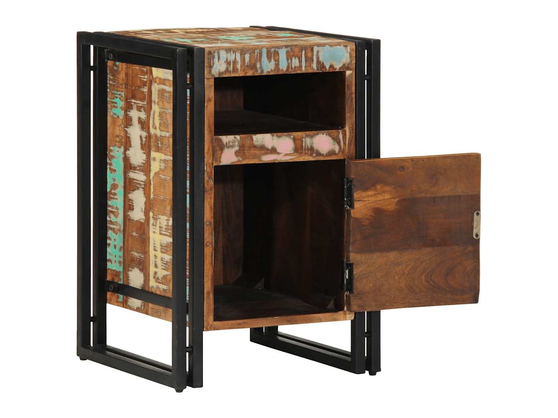 Maison Exclusive - Mesita De Noche De 40x40x59 Cm, Madera Maciza Reciclada