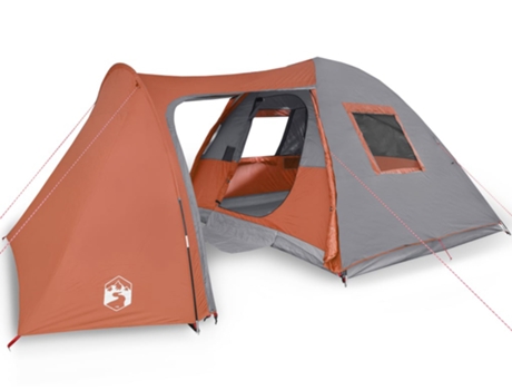 Tienda de campaña para 6 personas VIDAXL impermeable gris y naranja
