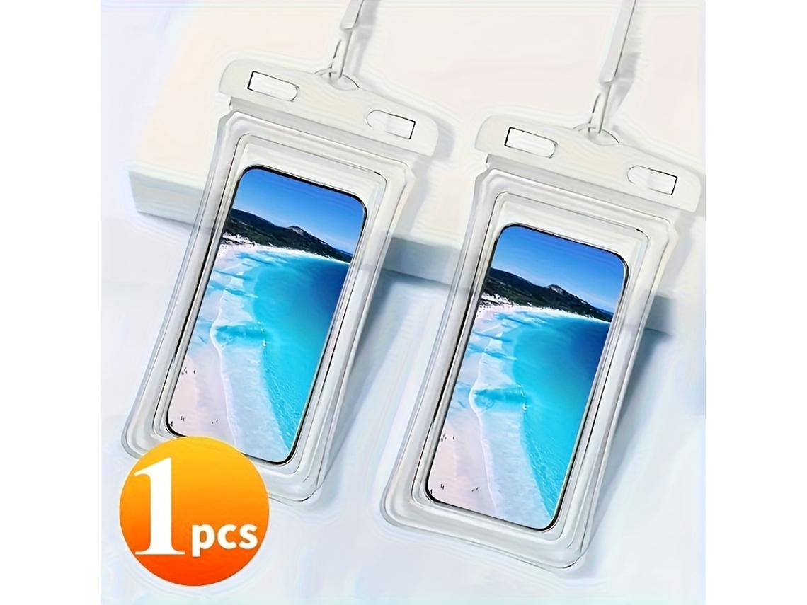 Estuche Protector De Alta Calidad Con Espacio Para Dos Cámaras Y Asa. Ideal Para Nadar, Surfear Y Protegerse De La Lluvia. Equipado Con Luz