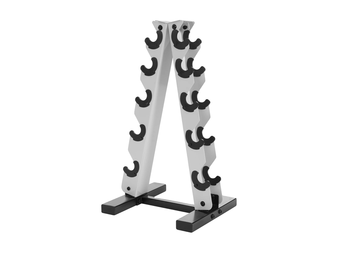 Soporte para mancuernas, 5 niveles de almacenamiento, construcción resistente para mancuernas, blanco OEM