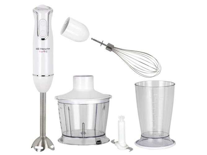 Batidora de Mano + Accesorios ORBEGOZO BT 2660 (800 W - Blanco)