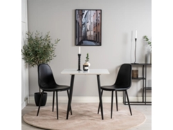 Conjunto de Sillas de Comedor VENTURE HOME (Negro - Cuero artificial - 43.5 x 43 x 85.3 cm)