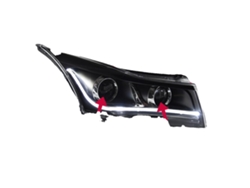 Juego de faros delanteros, luz bi-xenón, brillo de 3400 lm, voltaje de 12 V, faro OEM