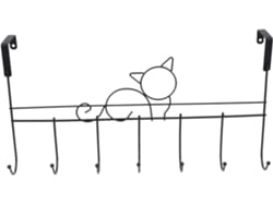 Toallero Con Forma De Gato Para Colgar Sobre La Puerta, Sin Taladro, Organizador Baño Ropa Y Toallas,