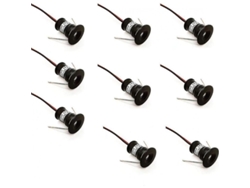 2026-focos Led Mini Empotrables 12v 1w Ip65 3000k Luz Blanca Cálida Para Cocina Escaleras Diy 9pcs
