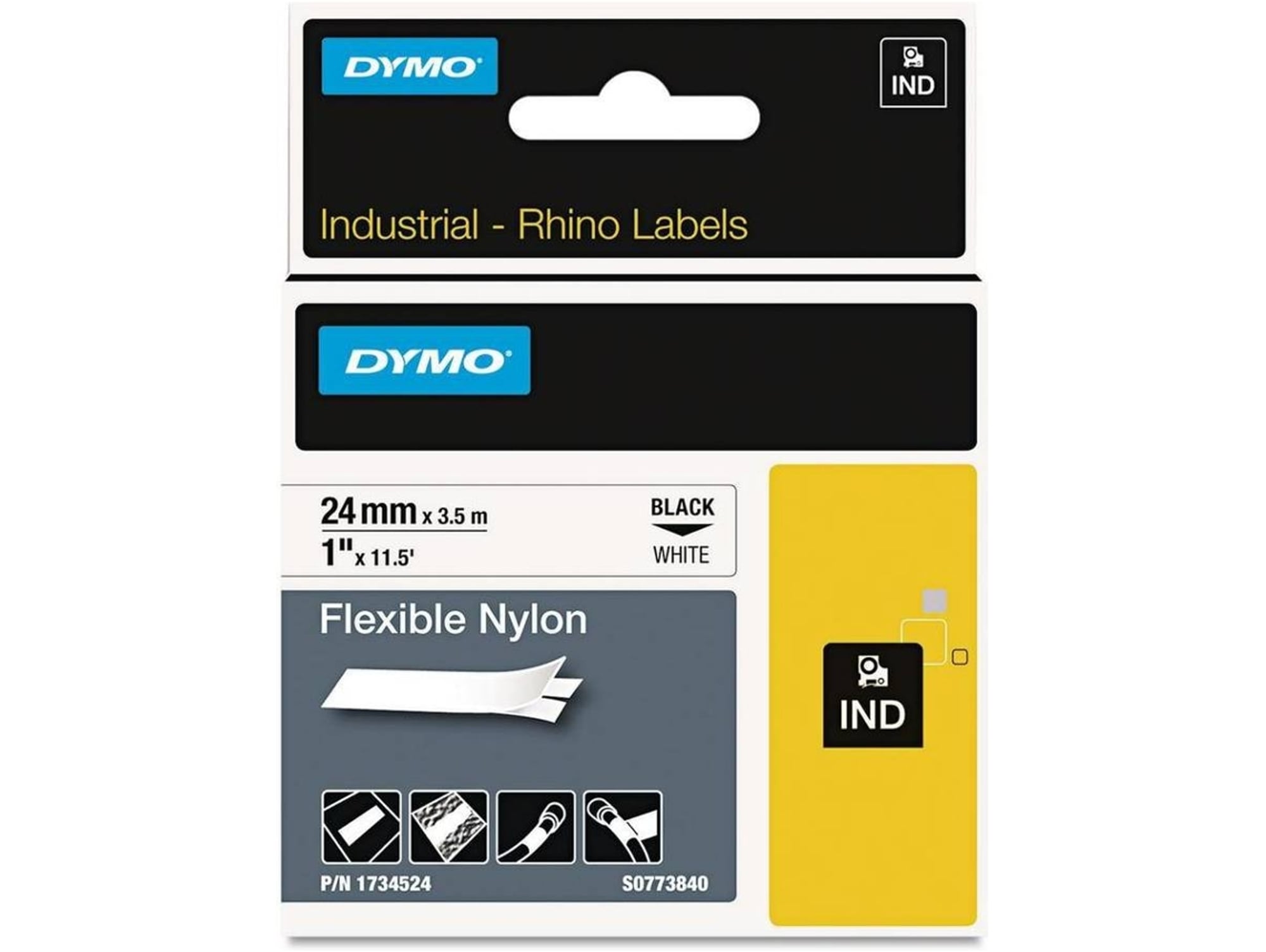 FITAS DYMO RHINOPRO NYLON BRANCO
