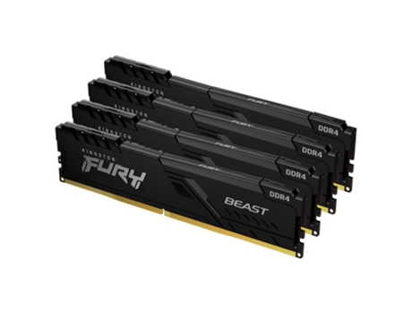 Memoria RAM DDR4 KINGSTON (4 x 32 GB - 3200 MHz - Negro)