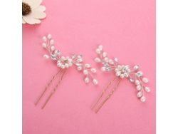 Accesorio Para El Cabello De Novia: Elegante Pinza Para El Cabello De Estilo Retro Con Perlas Y Pedrería Para Ocasiones Especiales.