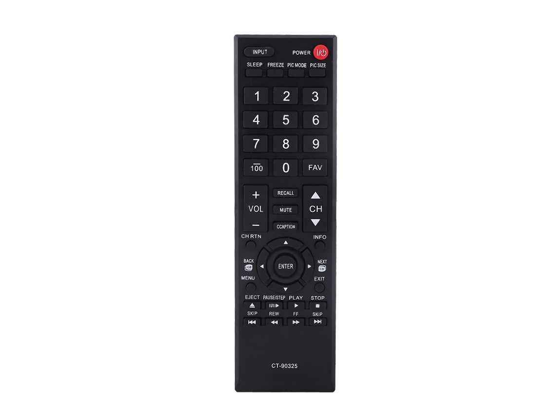 Nuevo Y Elegante Mando A Distancia Portátil Ct-90325 Para Televisores Lcd Inteligentes Toshiba (negro)