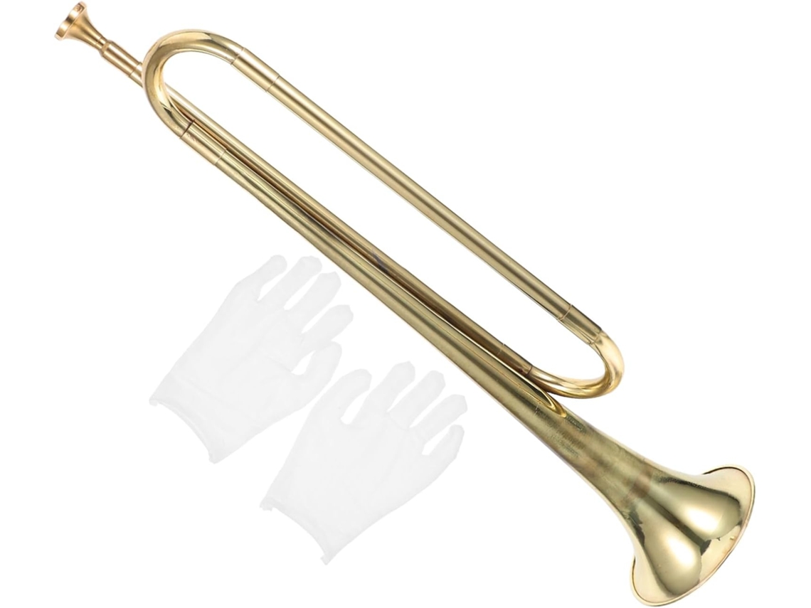 Trompeta Para Principiantes, Juguete Educativo Para Niños Y Niñas, Metal Dorado, Tamaño Pequeño