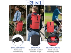 Bolsa Trasera Impermeable 3 En 1 Para Bicicleta Con Compartimento Para Portátil - Mochila De Ciclismo