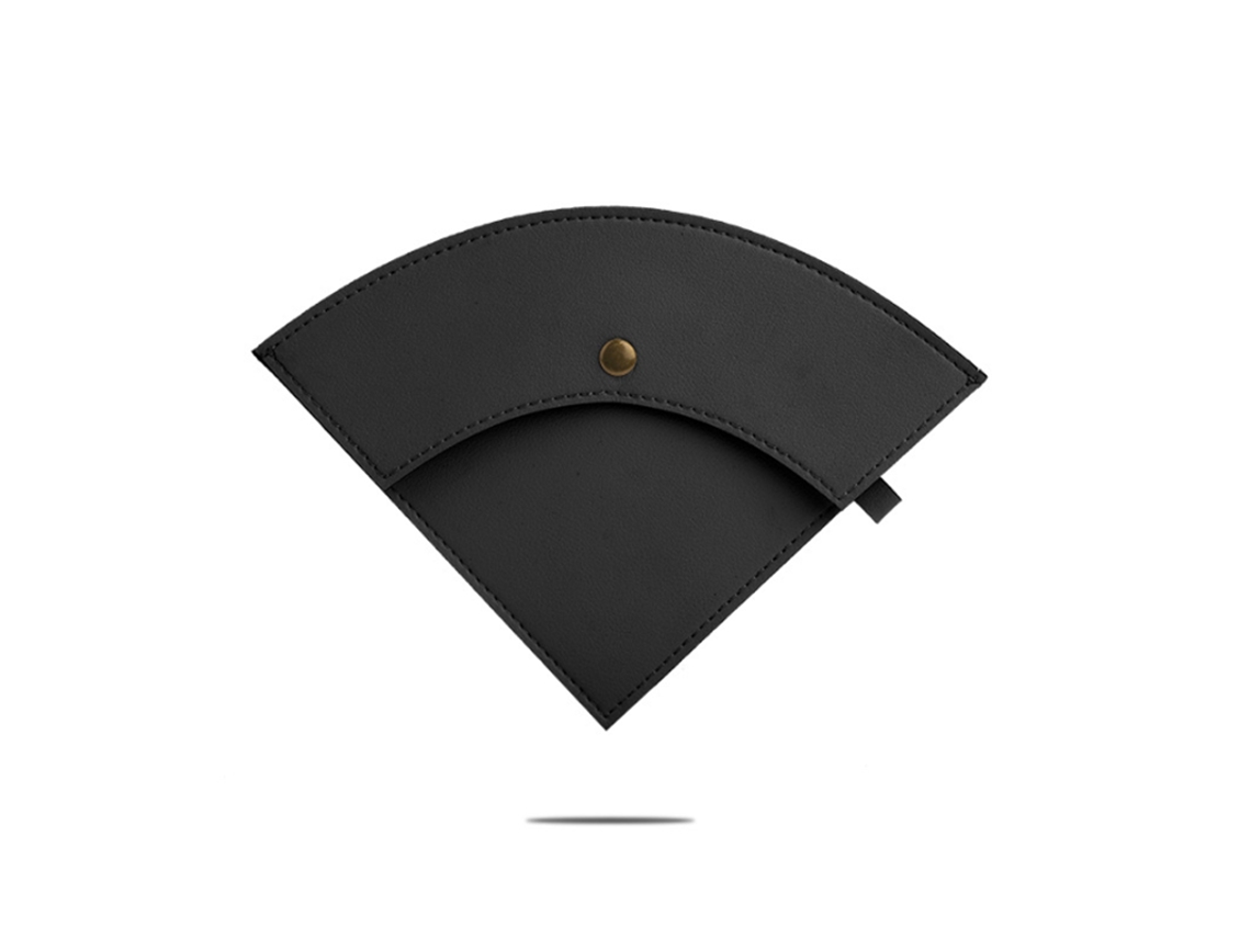 Contenedor cónico de cuero para guardar filtros de café, porta papel de pared vintage.