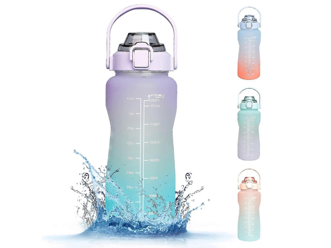 Botella Con Er, Botellas De 2l Con Pajita Sin Bpa, Botellas Deportivas De 2l Con Tapa Estanca Rosewell