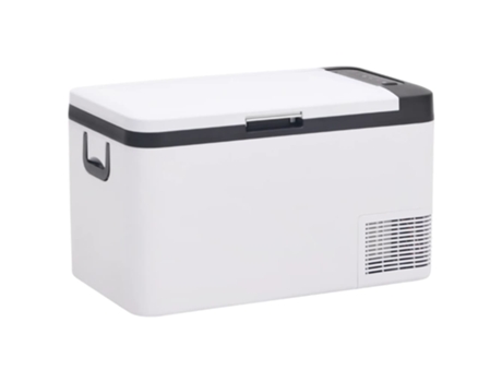 vidaXL Nevera con asa PP y PE negro y blanco 18 L